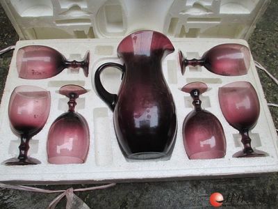 桂林二手市场新发现 全新未用茶色高脚酒杯套装转让